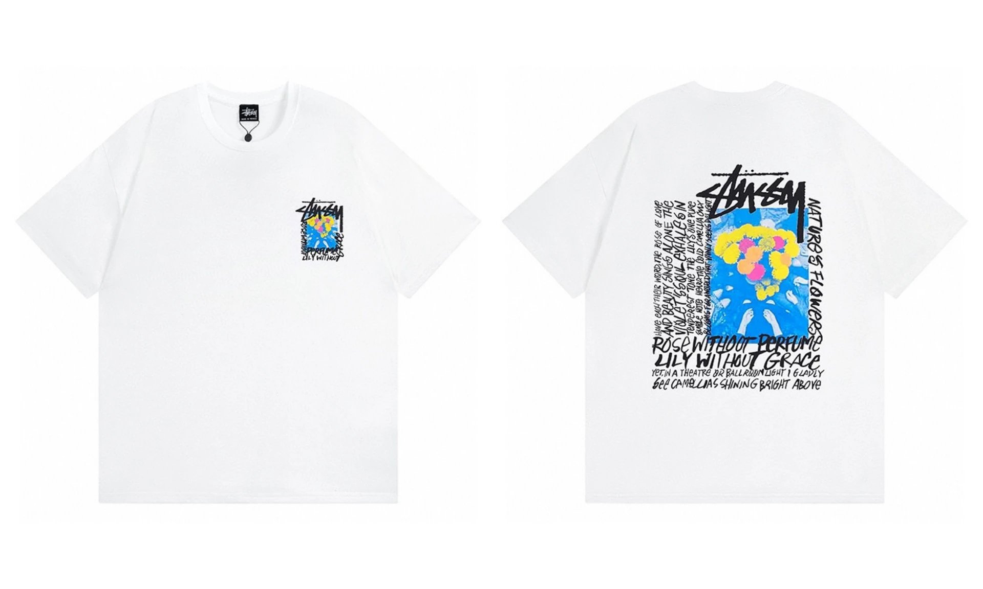Stüssy T-Shirts Graphic Print Short-Sleeve — 849 white