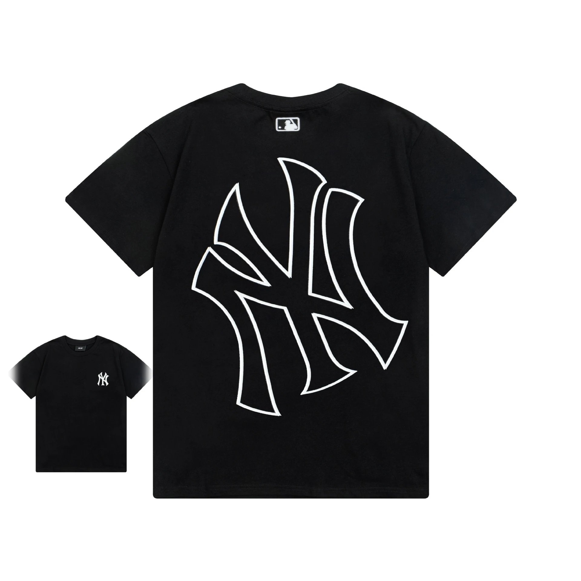 MLB T-Shirts New York Yankees Logo — 908 Black (front-label embroidery)