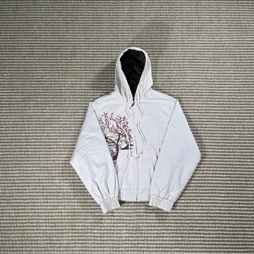 Unbranded Hoodies & Sweatshirts Embroidered Floral — Cherry Blossom Jacket / Pink