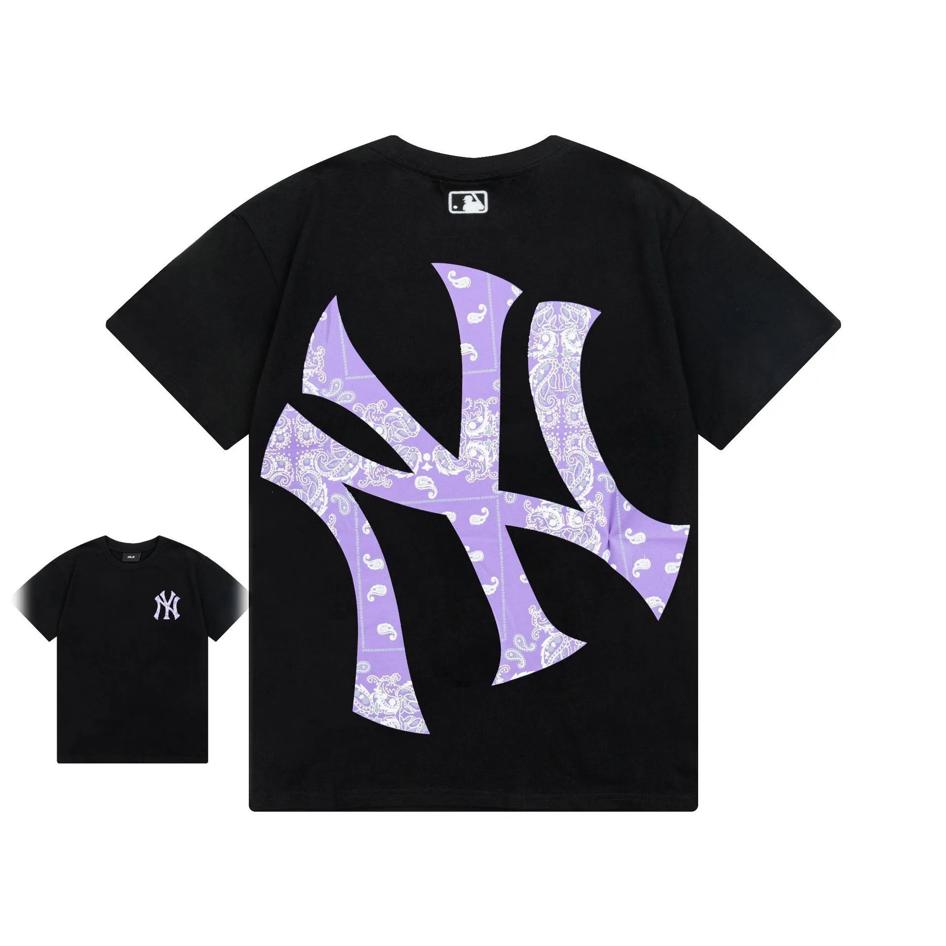 MLB T-Shirts New York Yankees Logo — 917 black (front and back print)