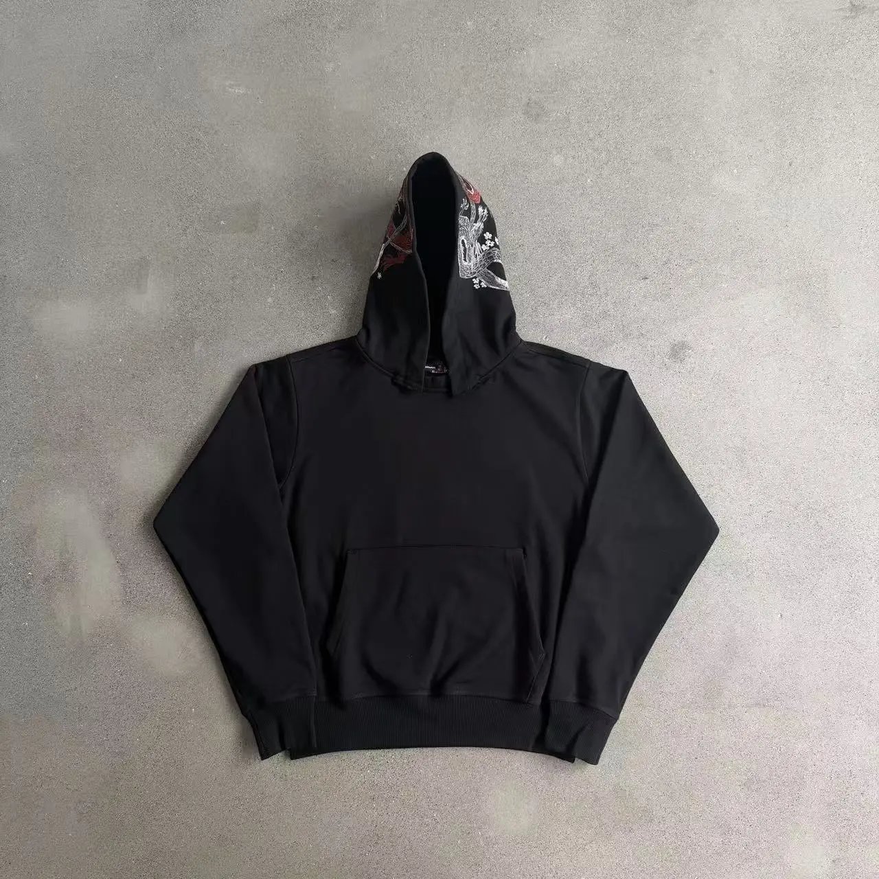 Unbranded Hoodies & Sweatshirts Embroidered Floral — Double Dragon / Black Hoodie