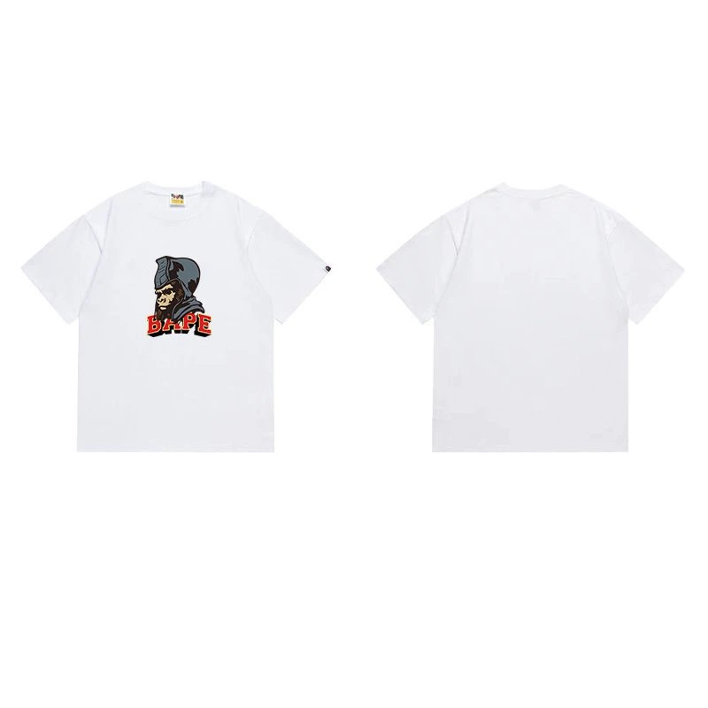 BAPE T-Shirts Graphic Print Crewneck T-Shirt — 1230 white