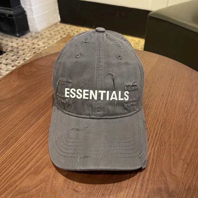 Essentials Hats Distressed Logo Baseball Cap product detail image 8