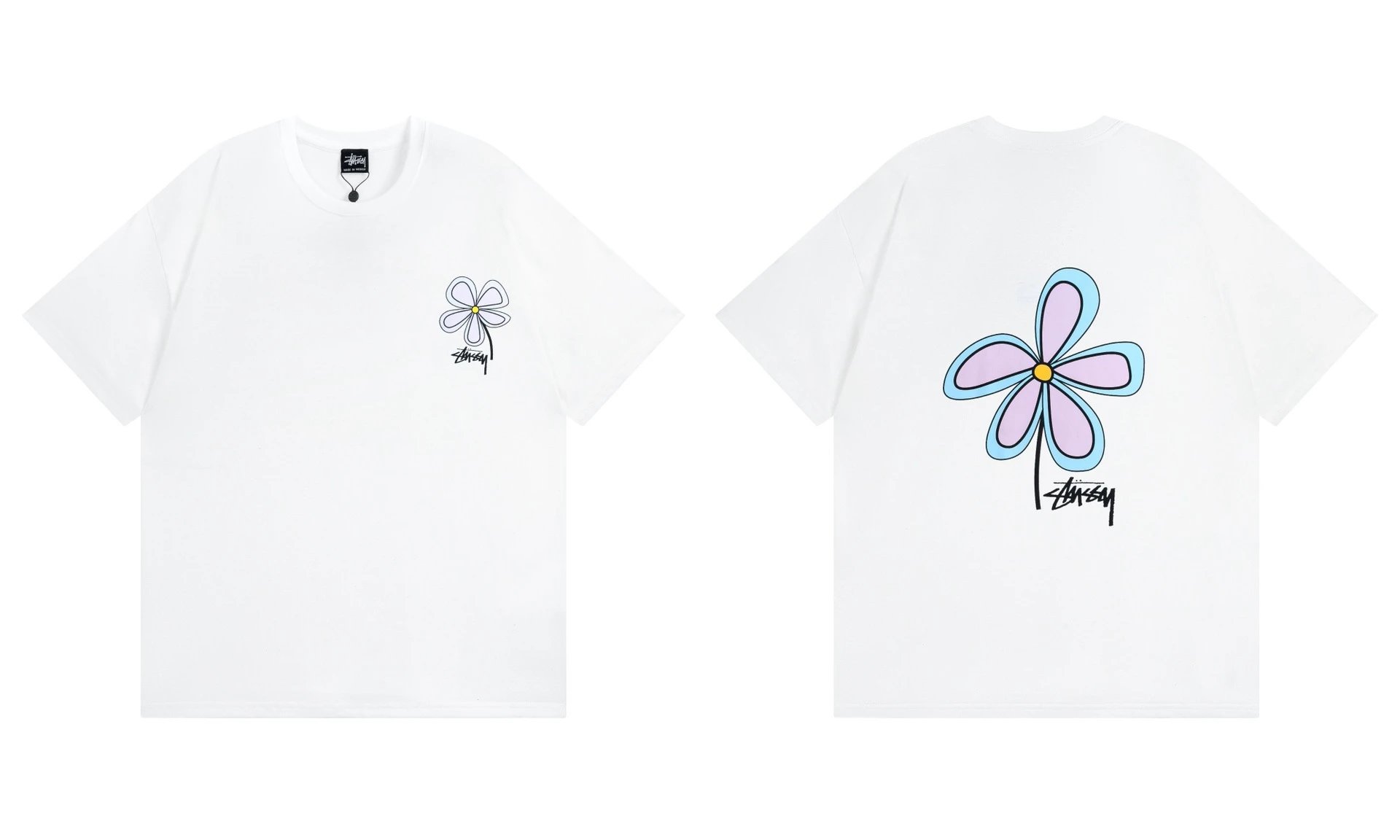 Stüssy T-Shirts Graphic Print Short-Sleeve — 919 white