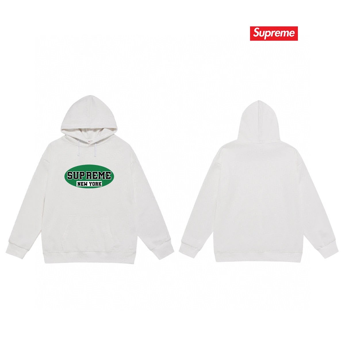 Supreme Hoodies & Sweatshirts Fleece-Lined Hooded Sweatshirt with Graphic Logo Print — 20-2 Fleece-lined version