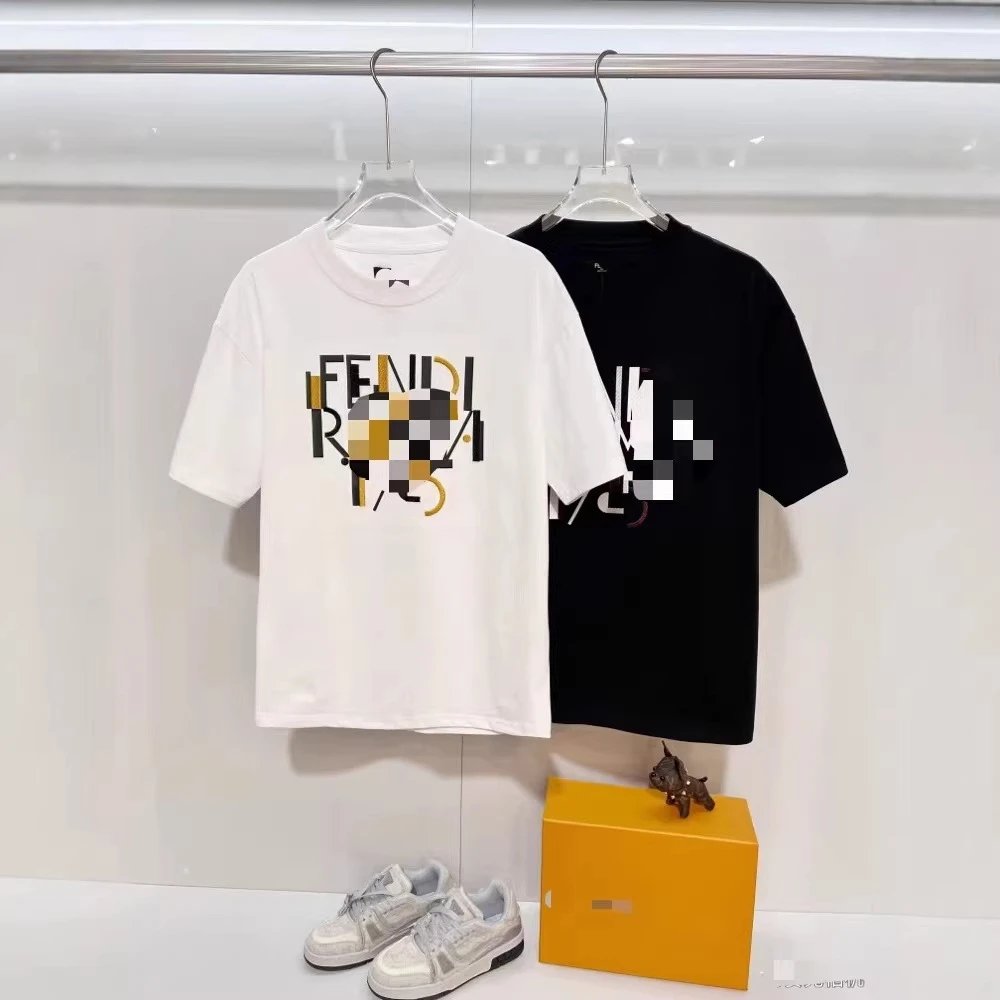 Fendi T-Shirts FF logo graphic short-sleeve T-shirt image 5