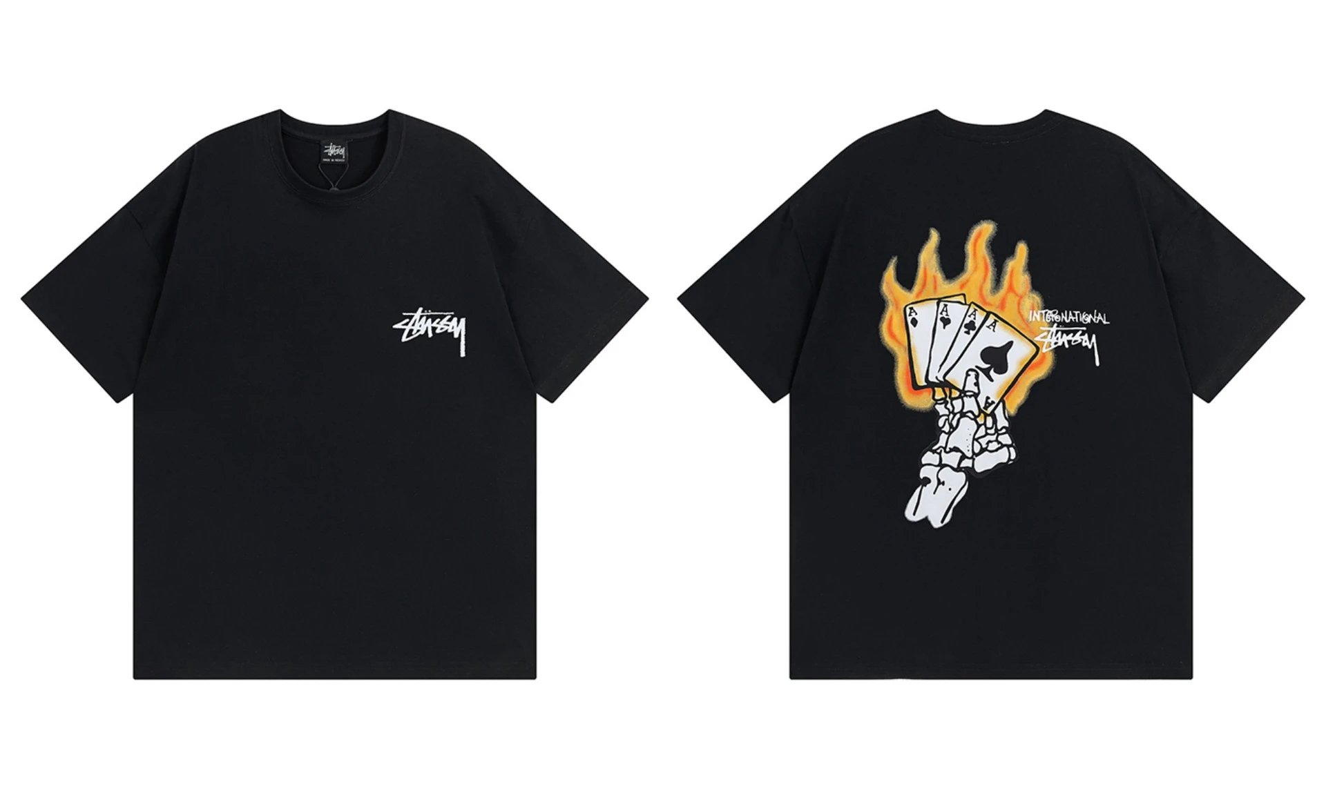 Stüssy T-Shirts Graphic Print Short-Sleeve — 948 black