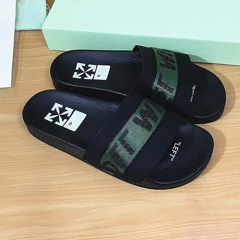 Off-White Industrial Belt Slide Sandals Black/Yellow - 16
