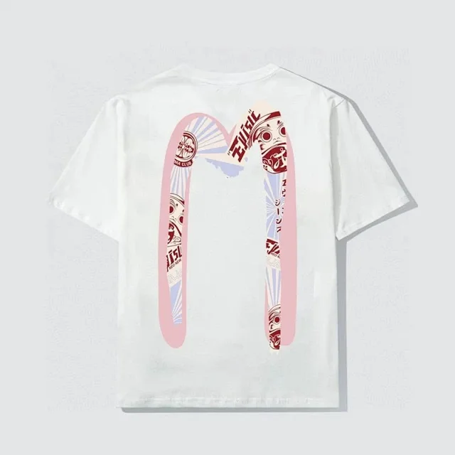Evisu T-Shirts Short-Sleeve Seagull Logo Print T-Shirt product detail image 6