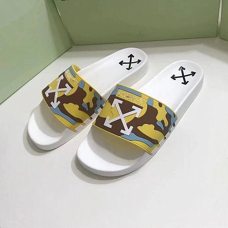 Off-White Industrial Belt Slide Sandals Black/Yellow - 28
