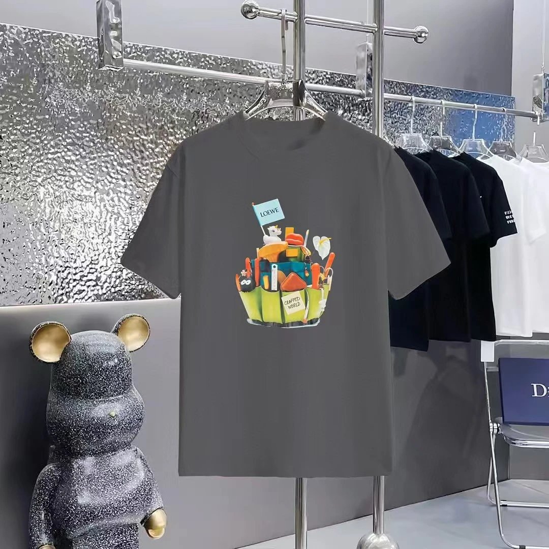 Loewe T-Shirts Short-Sleeve Anagram Logo T-Shirt — 03-5