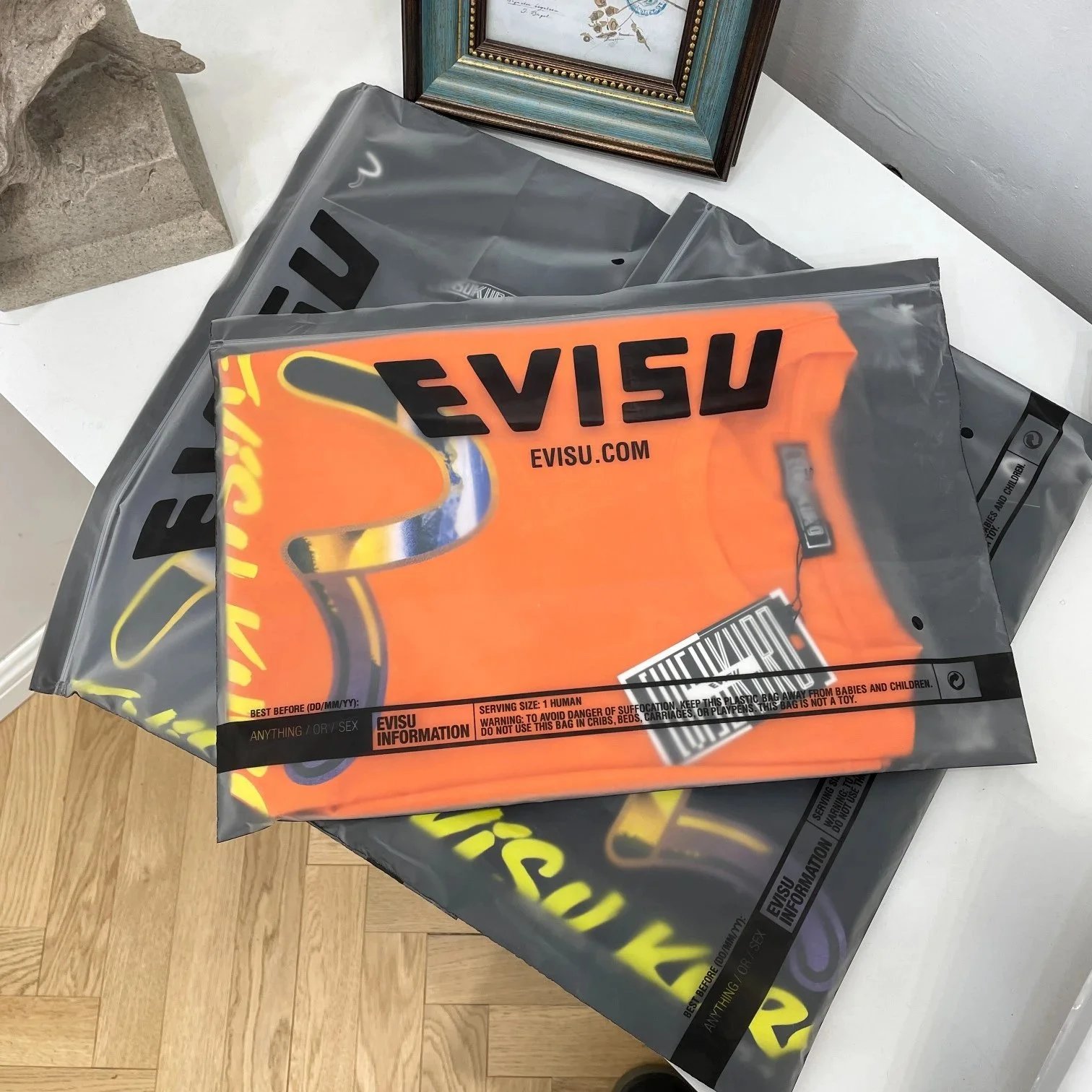 Evisu T-Shirts Short-Sleeve Seagull Logo Print T-Shirt image 15