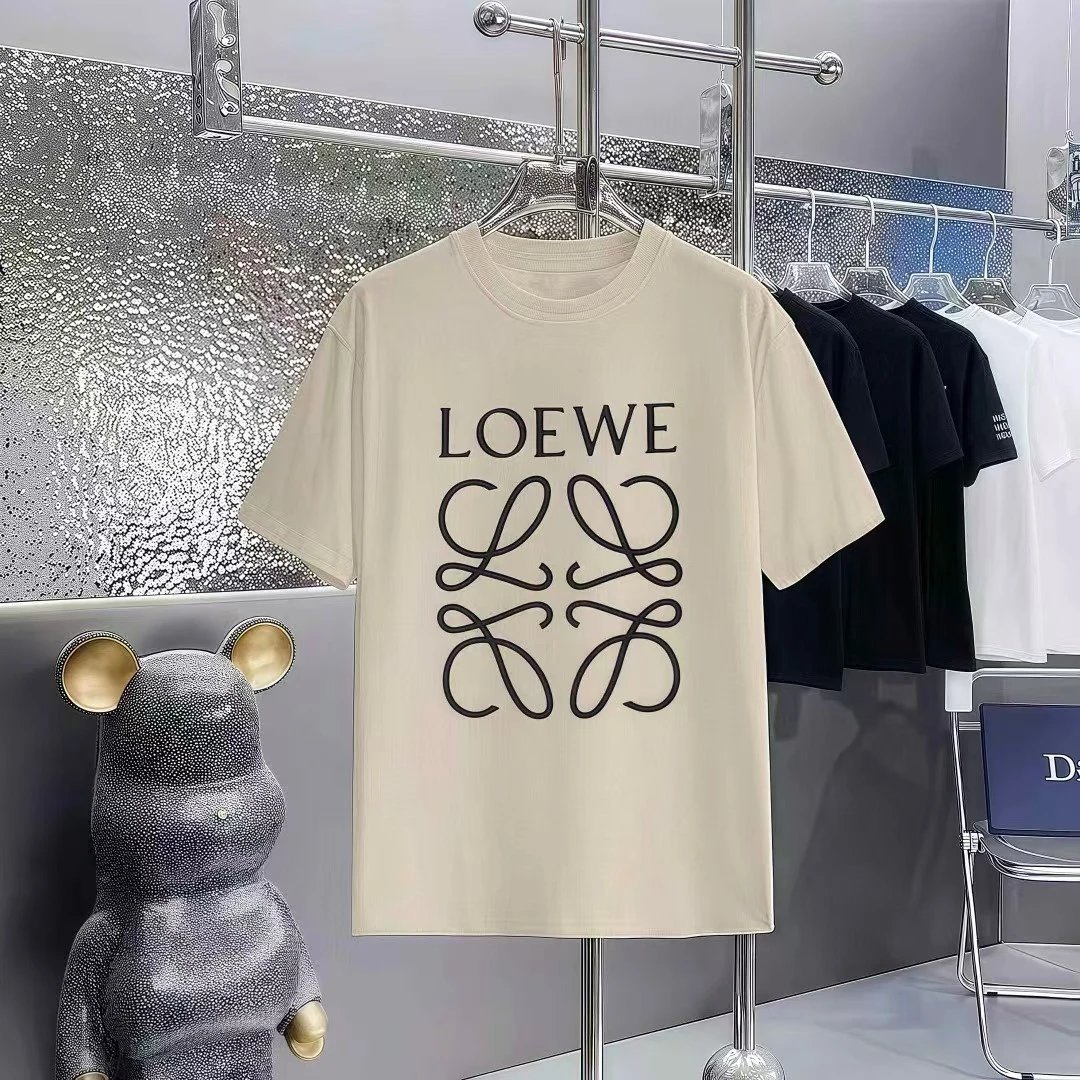 Loewe T-Shirts Short-Sleeve Anagram Logo T-Shirt — 09-3