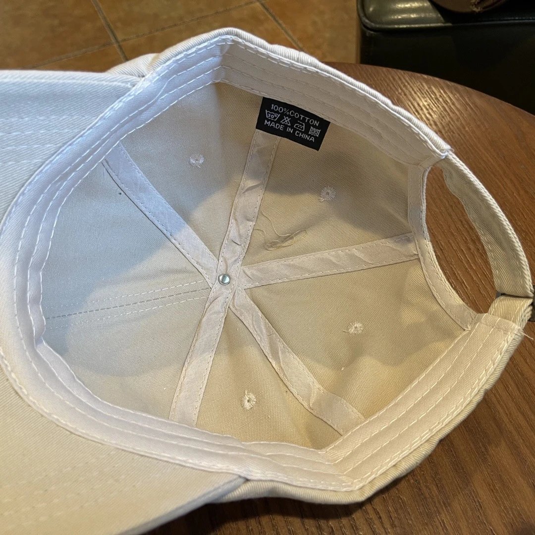 Design Distressed Flower Embroidery Baseball Cap Beige - 9
