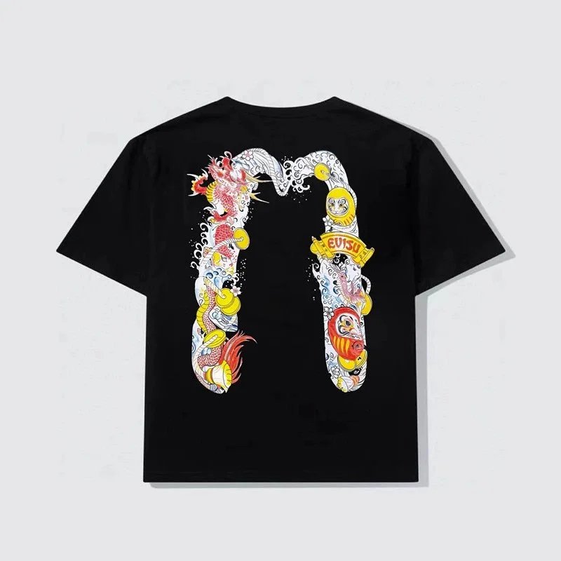 Evisu T-Shirts Short-Sleeve Seagull Logo Print T-Shirt — 28