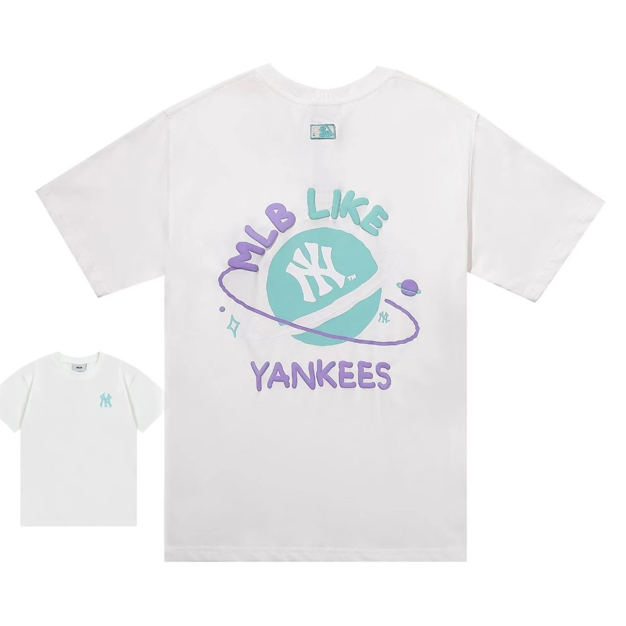 MLB T-Shirts New York Yankees Logo — 903 Cream (front-label embroidery)