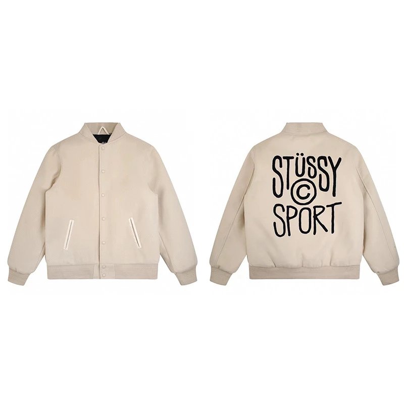 Stüssy Jackets Patchwork varsity bomber jacket — 807 m apricot