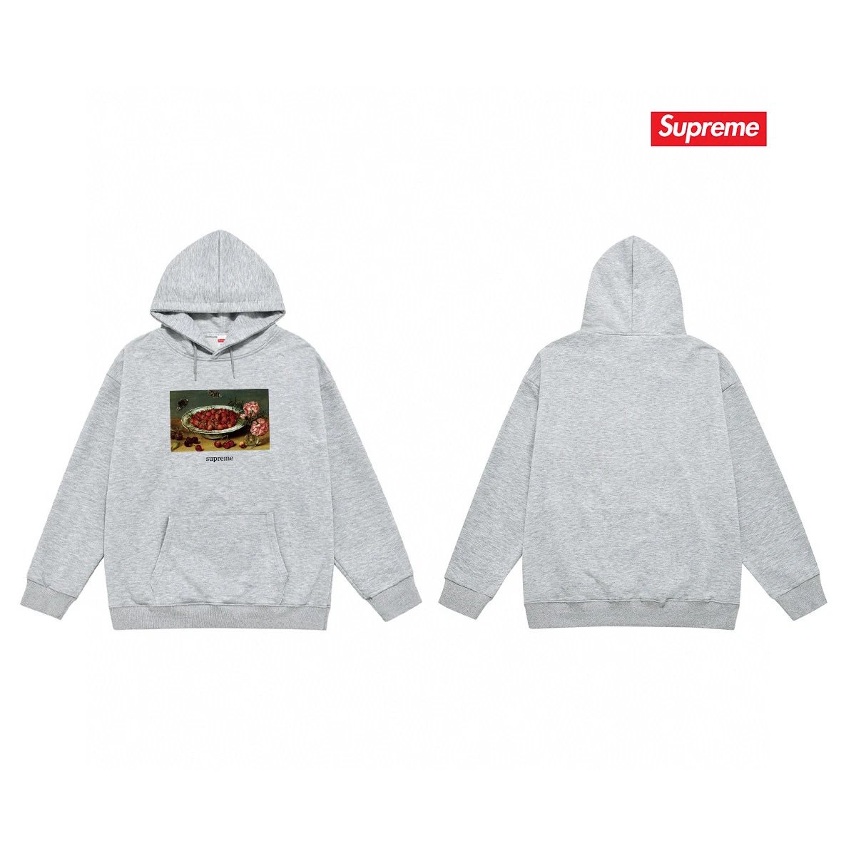 Supreme Hoodies & Sweatshirts Fleece-lined hooded sweatshirt with logo graphic — 16-3 Fleece-lined style