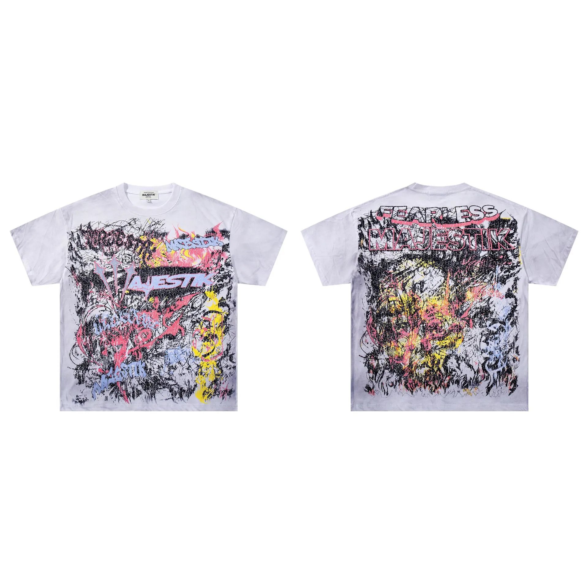 Majestik T-Shirts Graphic short-sleeve T-shirt — M 2614 white