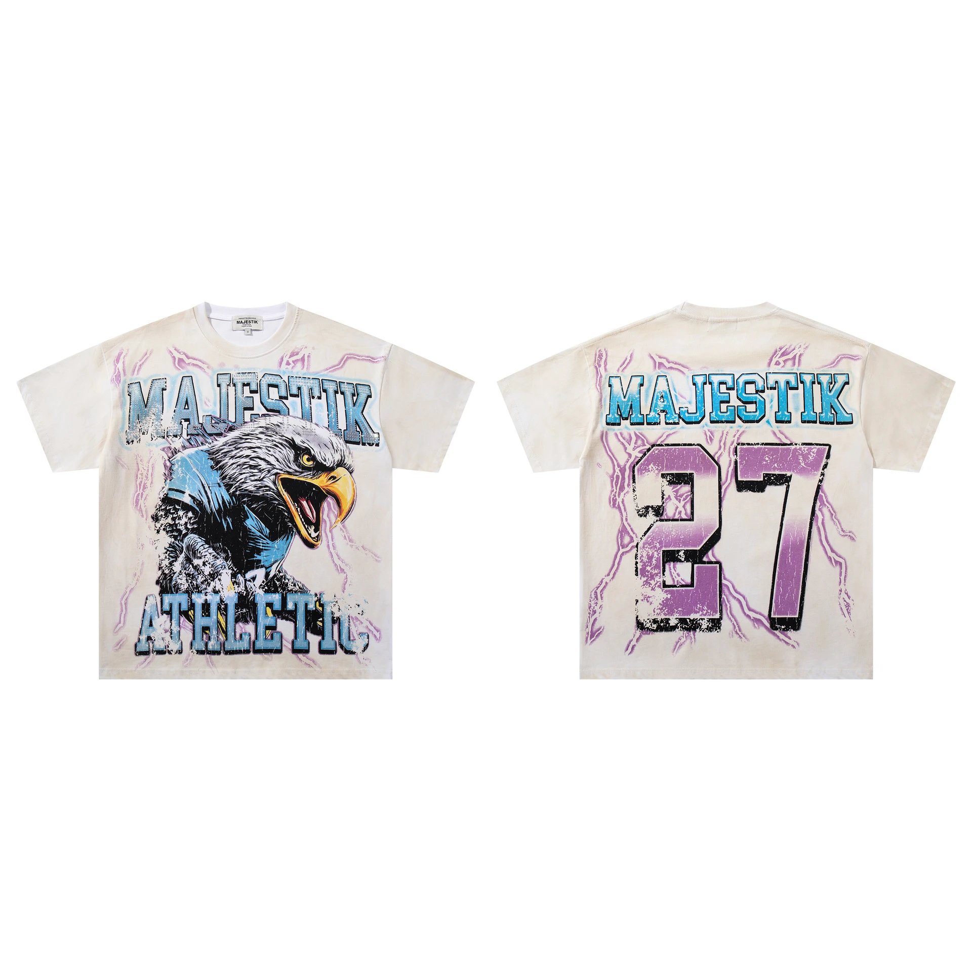 Majestik T-Shirts Graphic short-sleeve T-shirt — M 2621 white