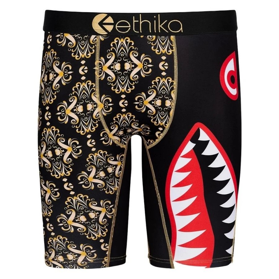 Ethika Underwear Printed Boxer Briefs — Golden Shark