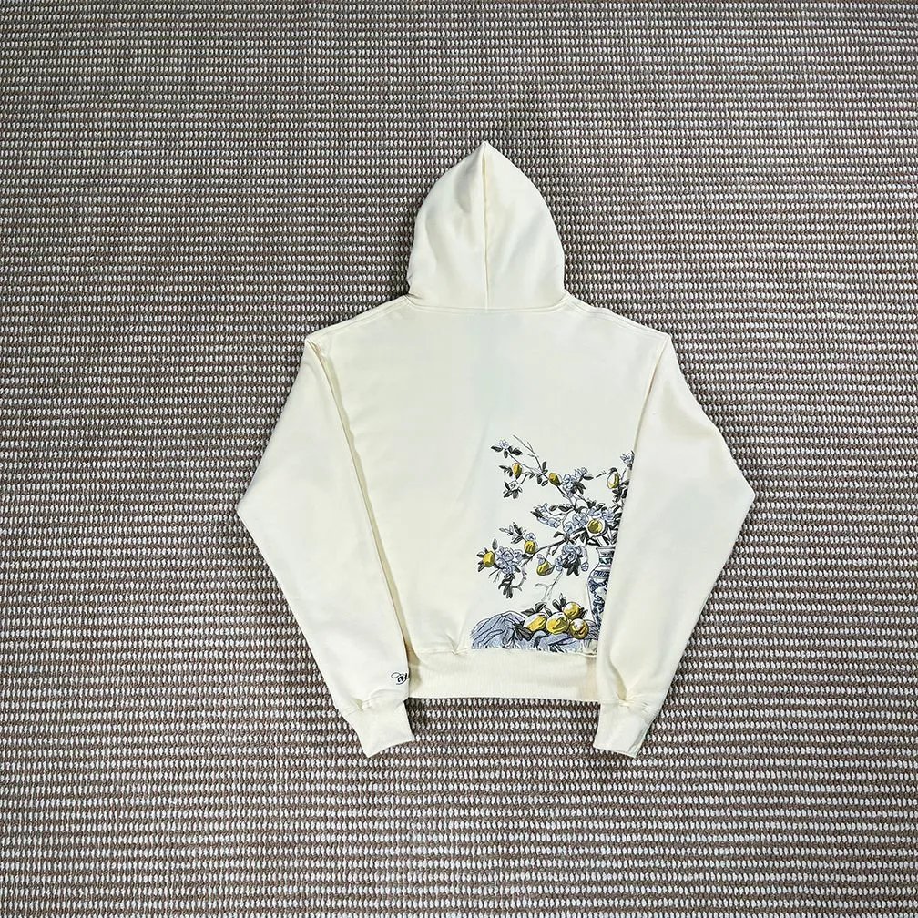 Unbranded Hoodies & Sweatshirts Embroidered Floral — Vase / Apricot Hoodie