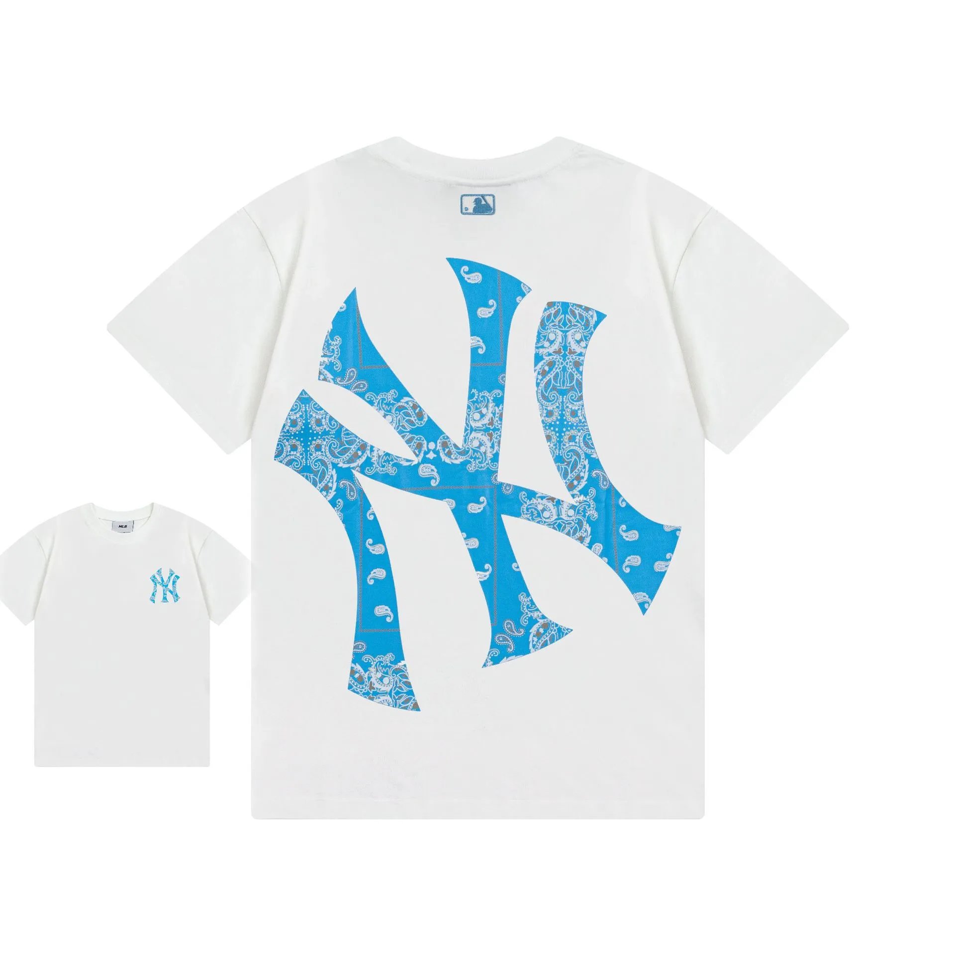 MLB T-Shirts New York Yankees Logo — 917 white (front and back print)