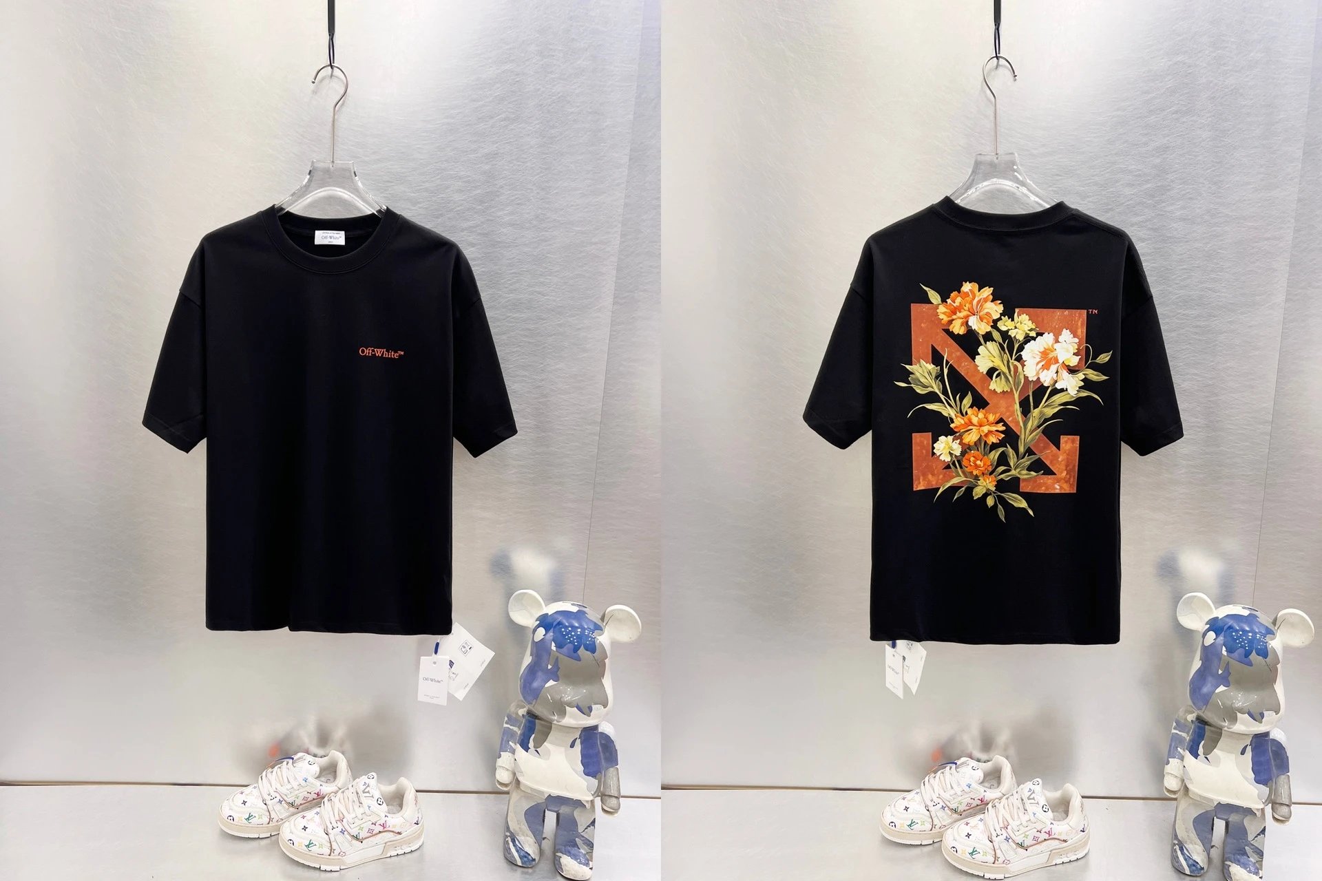 Off-White T-Shirts Graphic-print crew-neck — 9610 black