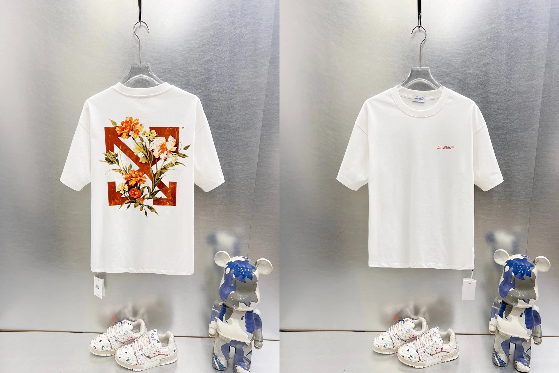Off-White T-Shirts Graphic-print crew-neck — 9610 white