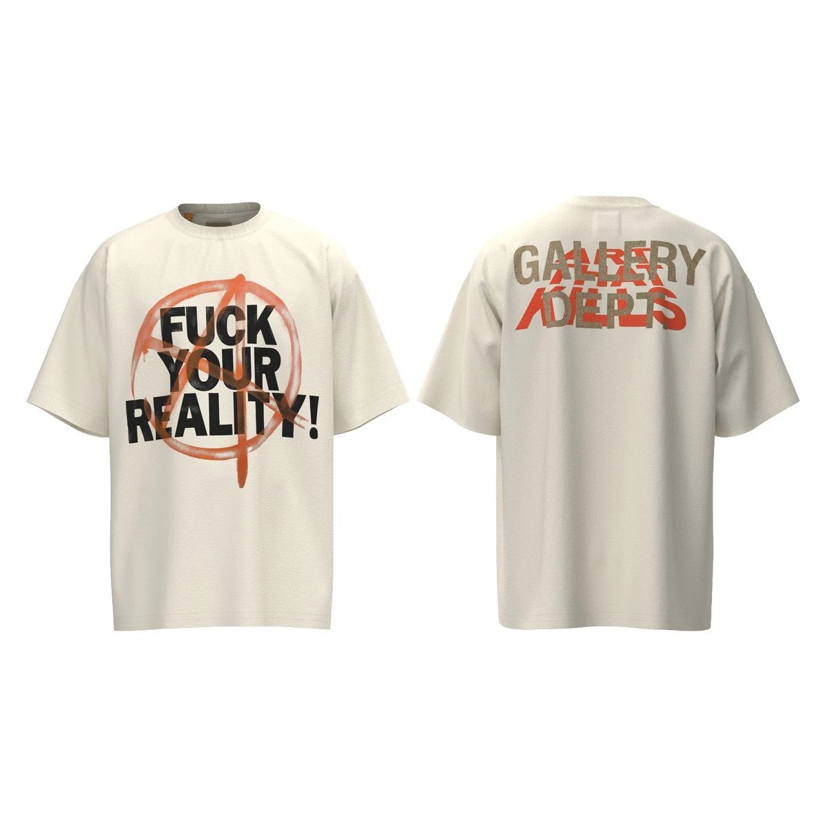 Gallery Dept. T-Shirts Short-Sleeve Graphic Print — D 59 apricot (digital direct spray)
