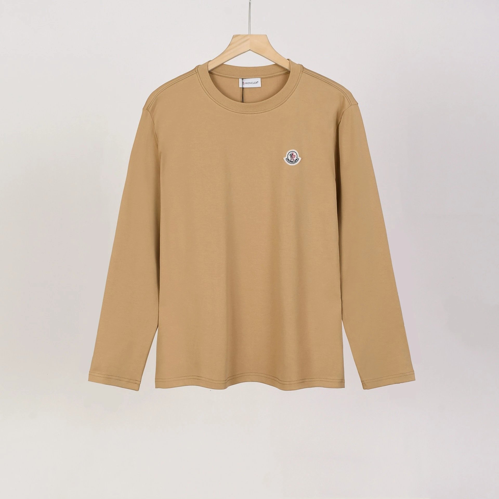 Polo Ralph Lauren T-Shirts Long-Sleeve Crew-Neck Embroidered Logo — 1511 Khaki