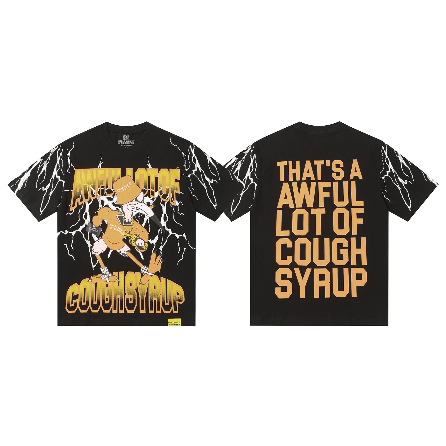 That's a Awful Lot of Cough Syrup T-Shirts Short-Sleeve Graphic Print — 246 black