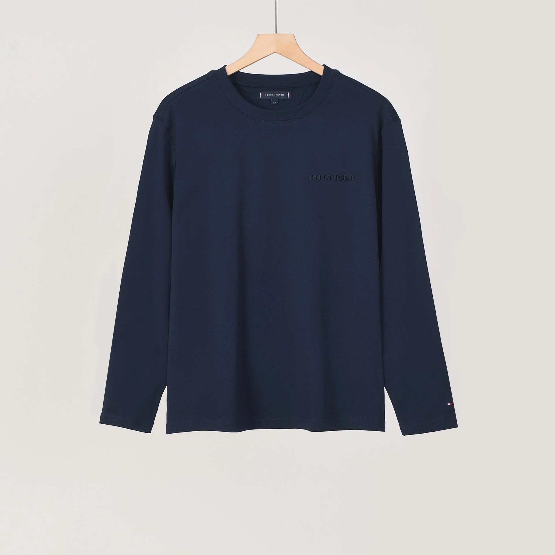 Polo Ralph Lauren T-Shirts Long-Sleeve Crew-Neck Embroidered Logo — 1513 Dark blue