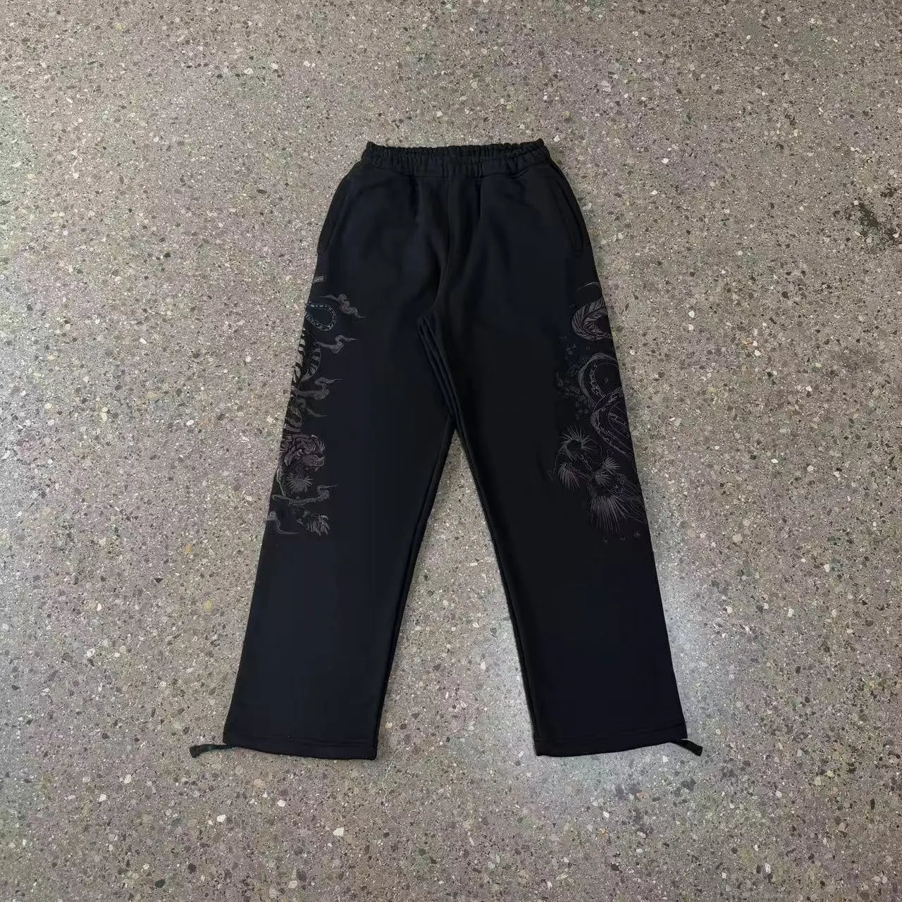 Unbranded Hoodies & Sweatshirts Embroidered Floral — Tiger / Black Sweatpants