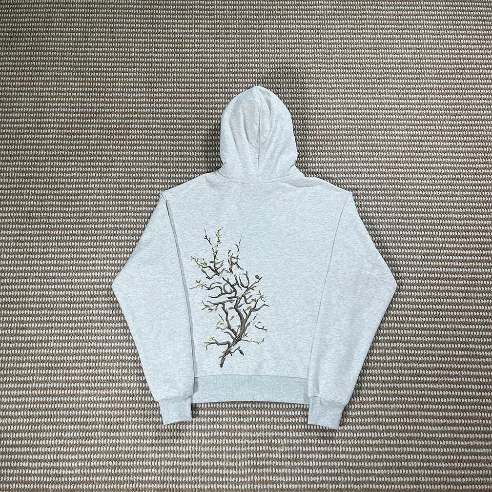 Unbranded Hoodies & Sweatshirts Embroidered Floral — Branches / Grey Hoodie