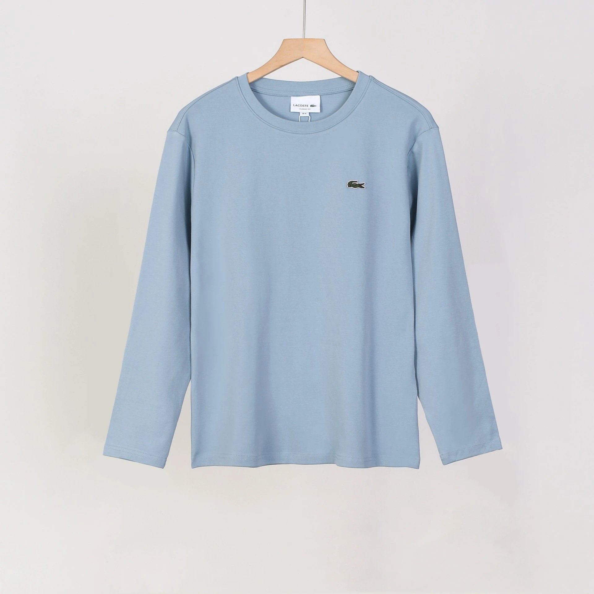 Polo Ralph Lauren T-Shirts Long-Sleeve Crew-Neck Embroidered Logo — 1521 Blue