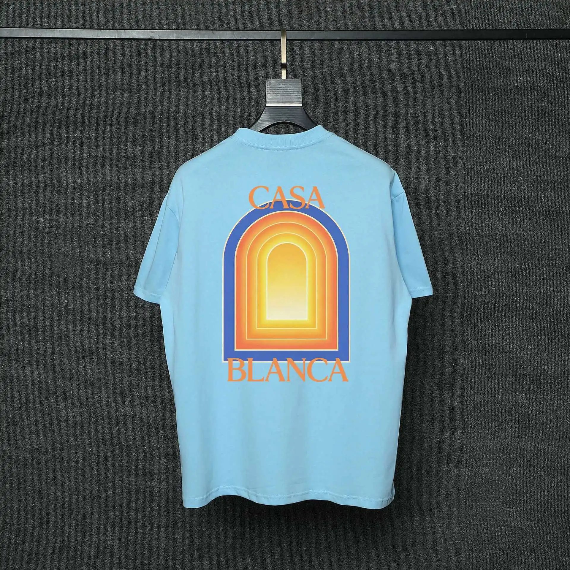 Casablanca T-Shirts Short-Sleeve Logo Patch T-Shirt — 017 Blue