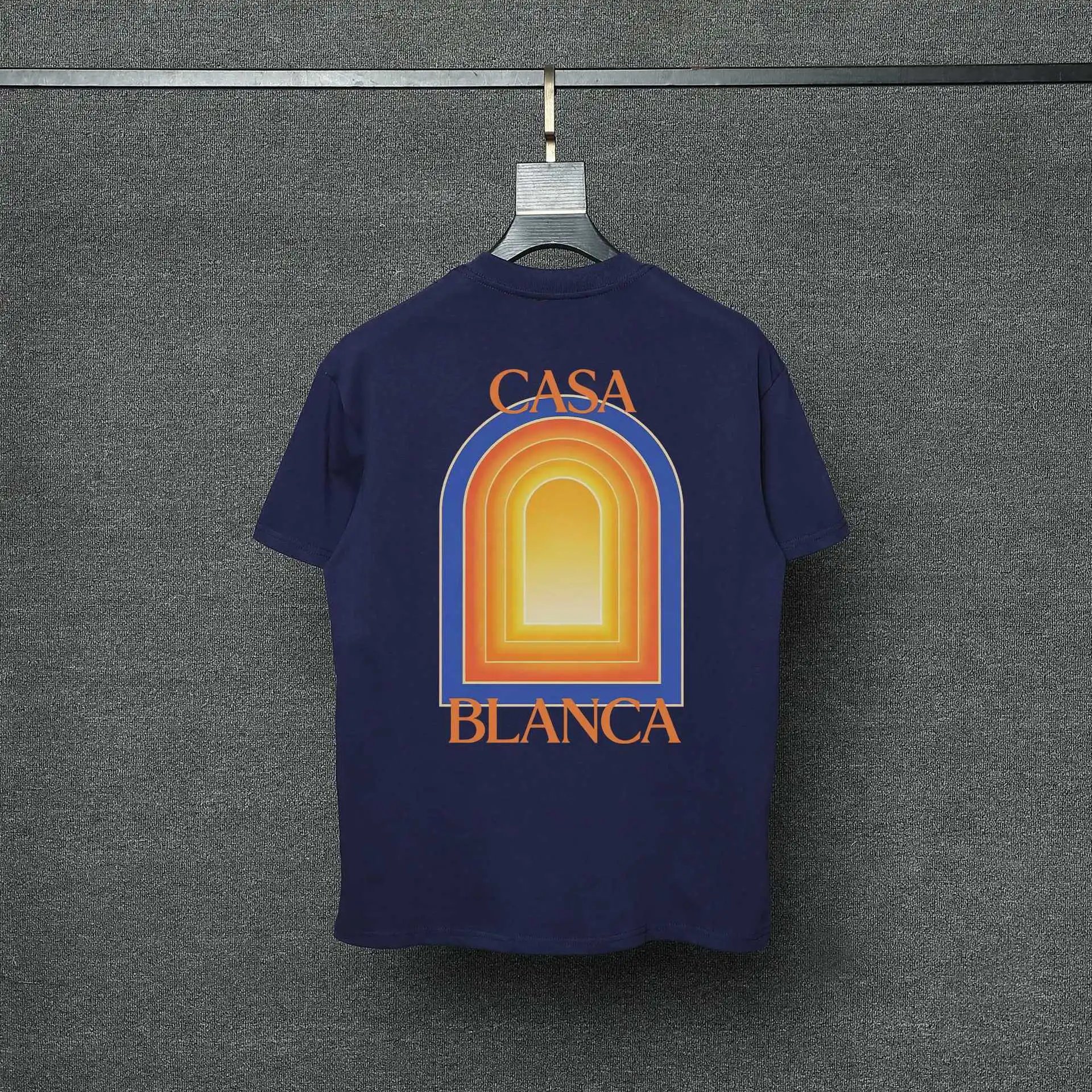 Casablanca T-Shirts Short-Sleeve Logo Patch T-Shirt — 017 Royal blue