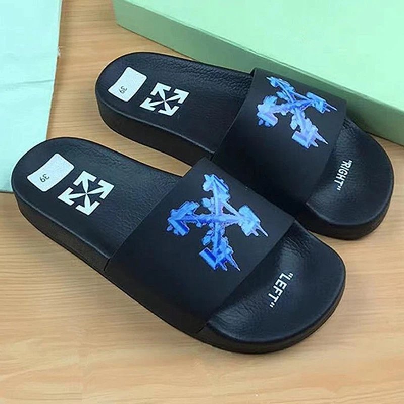 Off-White Industrial Belt Slide Sandals Black/Yellow - 21