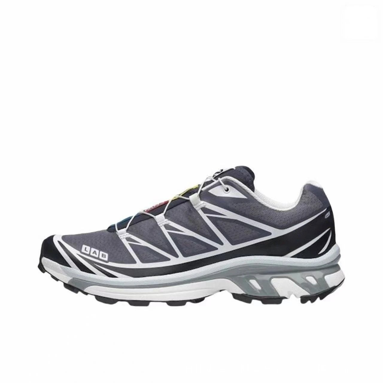 Salomon XTQ and XT 6 trail shoes — XT 6 Black, gray, and blue