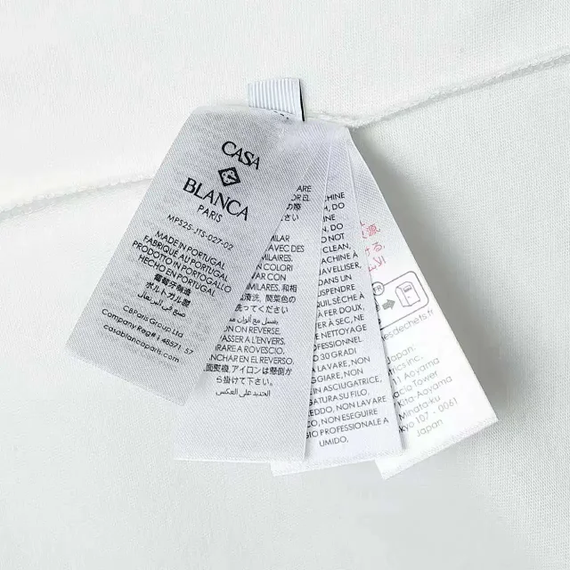 Casablanca T-Shirts Short-Sleeve Logo Patch T-Shirt product detail image 2