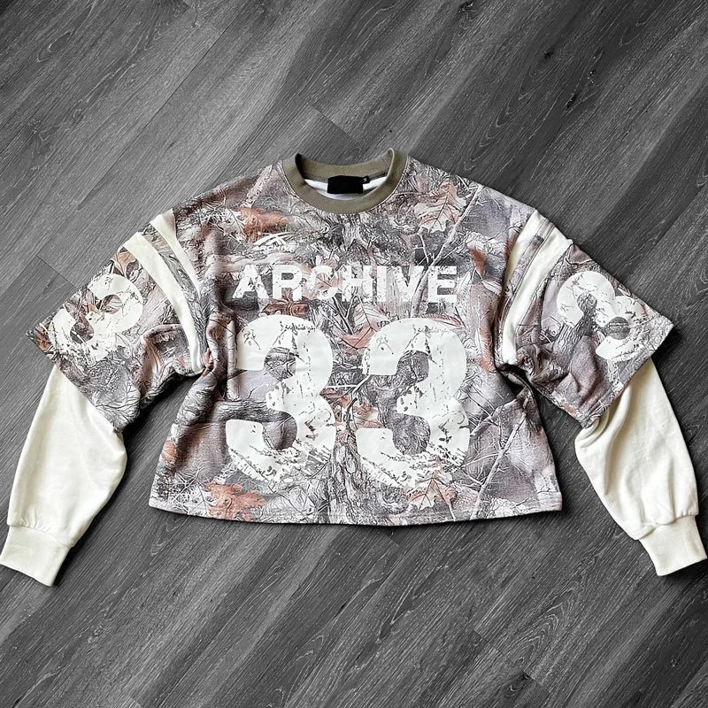 Design Aesthete The Take Over Camo Cropped Sweatshirt Hoodie - 8