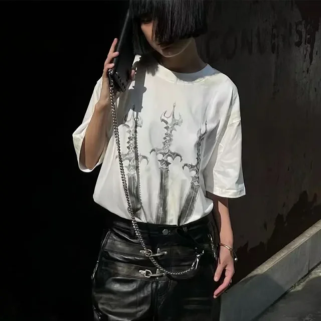 Unbranded T-Shirts Star and crescent moon graphic product detail image 31
