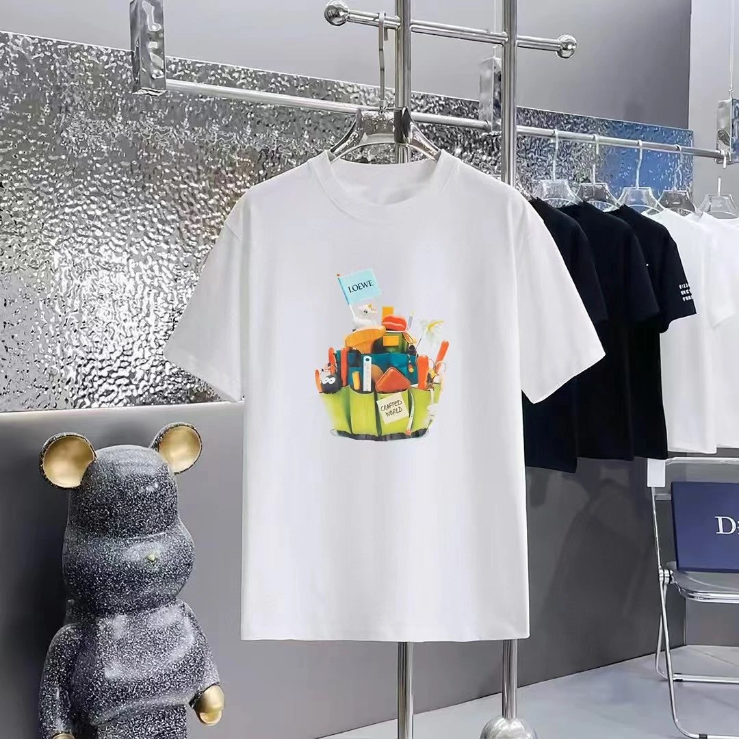 Loewe T-Shirts Short-Sleeve Anagram Logo T-Shirt — 03-2