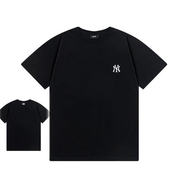 MLB T-Shirts New York Yankees Logo — 953 Black (Classic Small-Logo Embroidery)