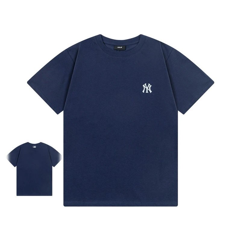 MLB T-Shirts New York Yankees Logo — 953 Navy Blue (Classic Small-Logo Embroidery)