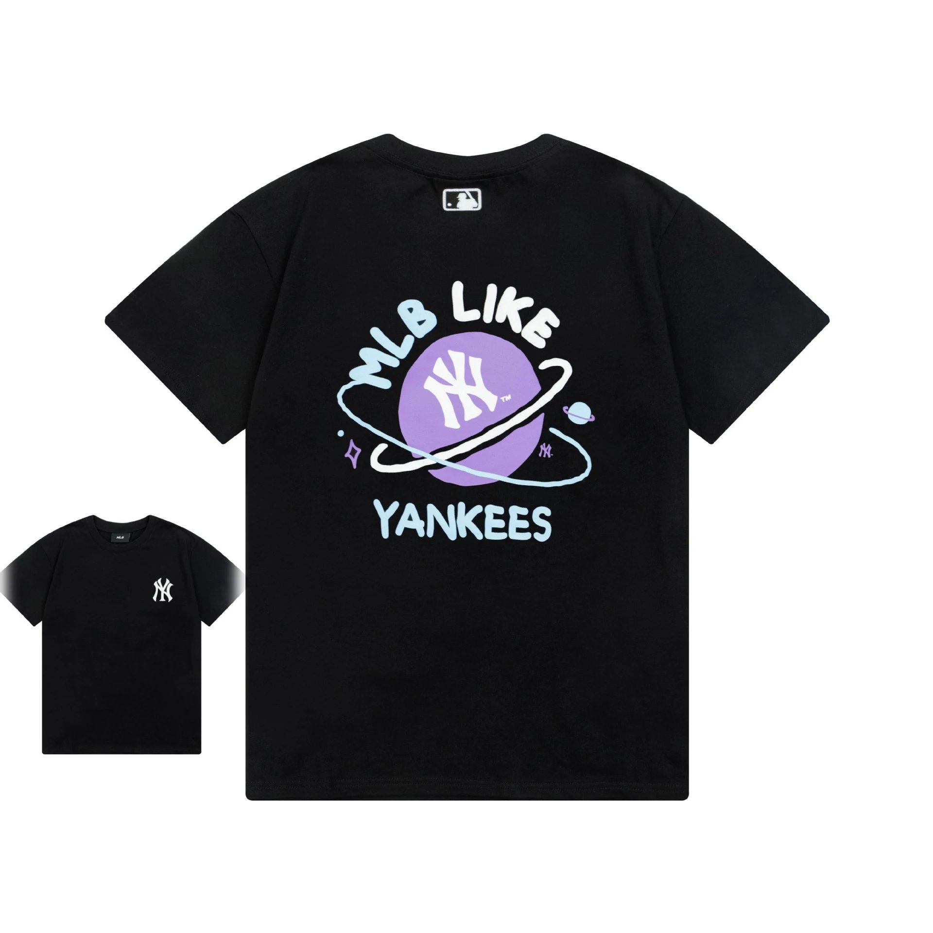MLB T-Shirts New York Yankees Logo — 903 Black (front-label embroidery)