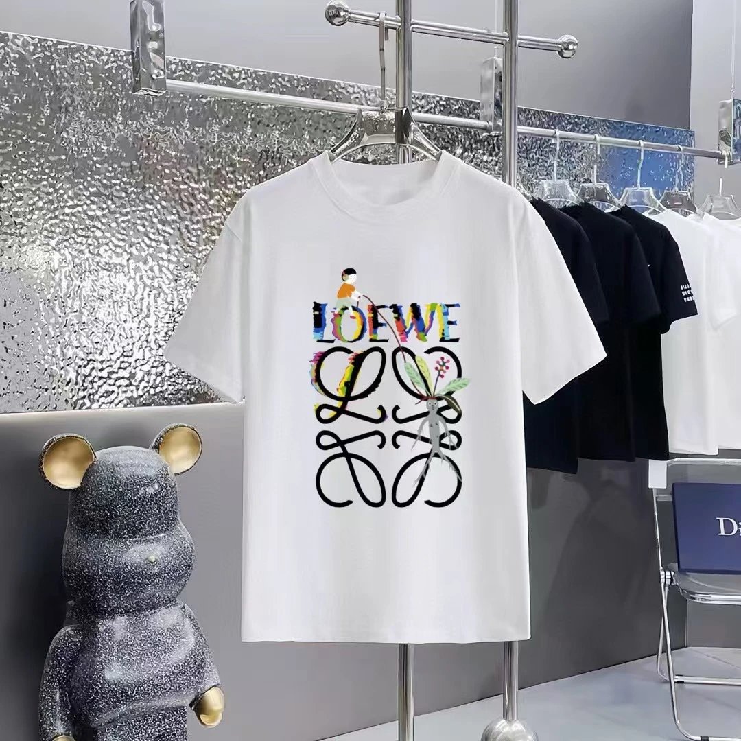 Loewe T-Shirts Short-Sleeve Anagram Logo T-Shirt — 08-2