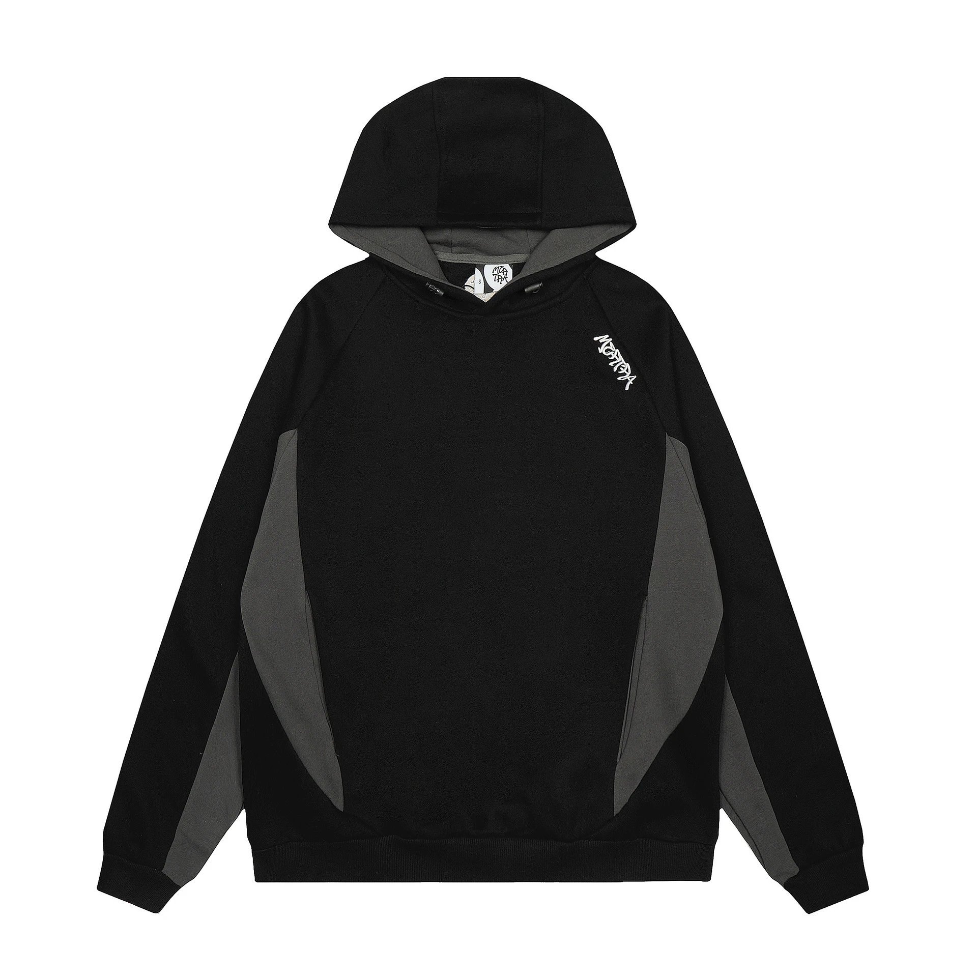 M&T Jackets Hooded zip-up embroidered jacket — ME-HO52 black