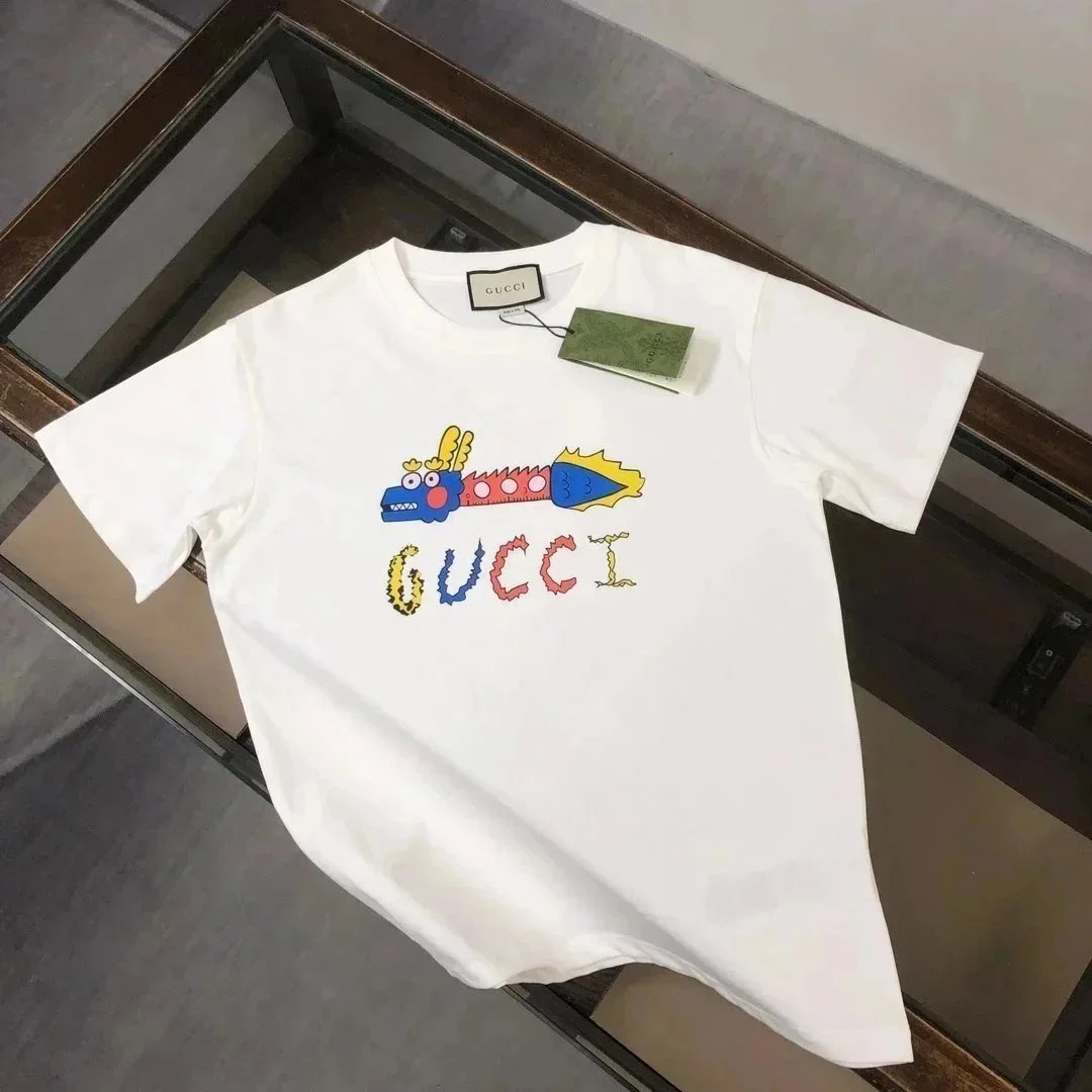 Gucci T-Shirts Logo Graphic — 31 white